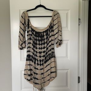 Off the Shoulder Tie Dye Romper